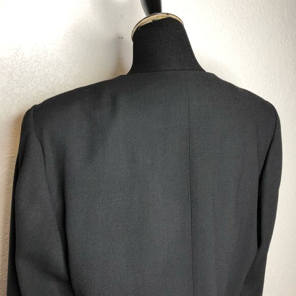 Linda Allard Ellen Tracy black button wool blazer size 14 NWT classic business - Picture 7 of 14